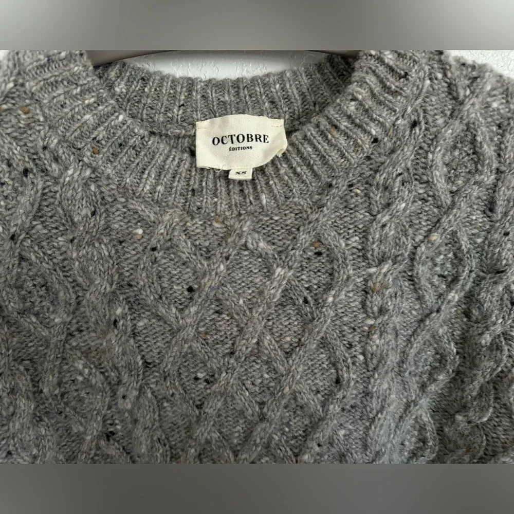 Octobre editions/Sezane Oliver Sweater 100% Merino Wool Made in Portugal XS - Picture 4 of 9